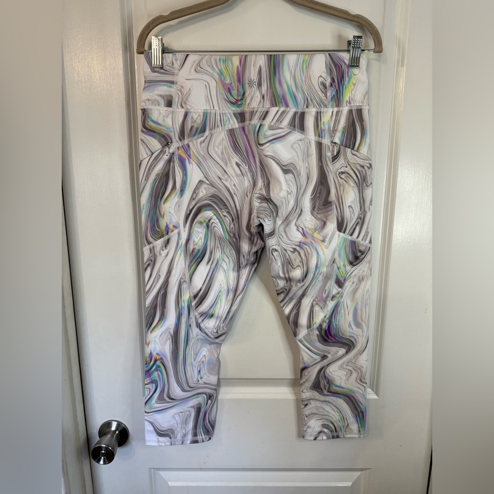 Athleta Women’s Contender White Opal Powerlifting Iridescent Leggings - Medium - Picture 4 of 8